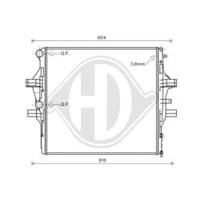 Radiator, engine cooling (DCM2302)
