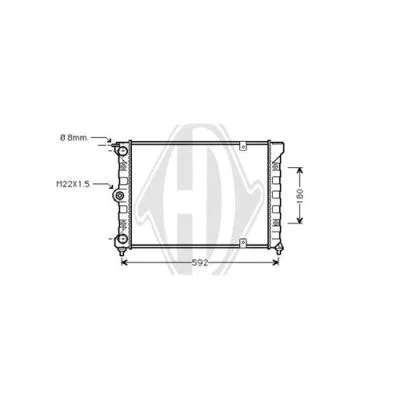 Radiator, engine cooling (DCM3395)