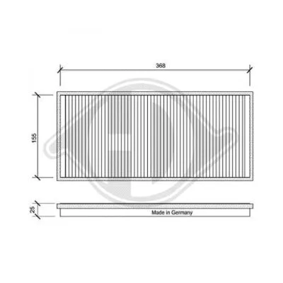 Filter, cabin air (DCI1025)