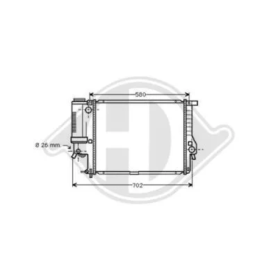 Radiator, engine cooling (DCM1551)