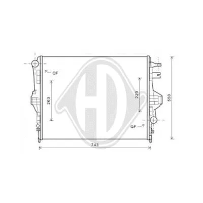 Radiator, engine cooling (DCM3465)