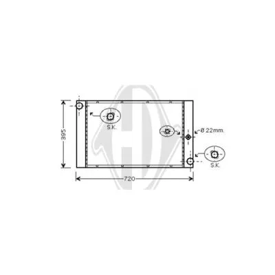Radiator, engine cooling (DCM1564)