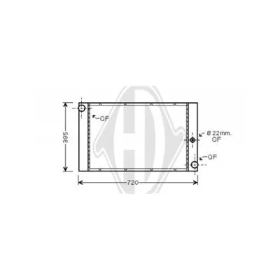 Radiator, engine cooling (DCM1584)