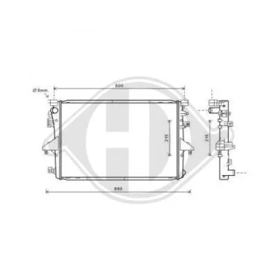 Radiator, engine cooling (DCM3466)
