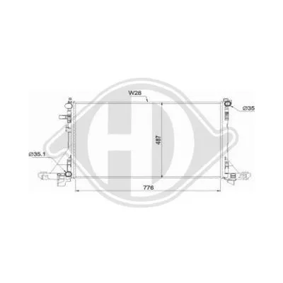 Radiator, engine cooling (DCM2967)