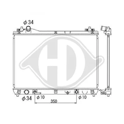 Radiator, engine cooling (DCM3115)