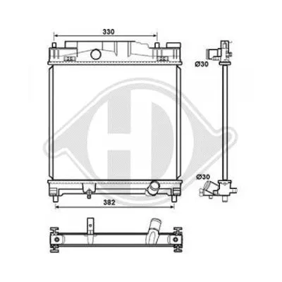 Radiator, engine cooling (DCM3329)