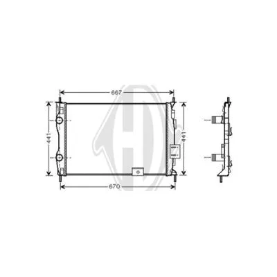 Radiator, engine cooling (DCM1856)