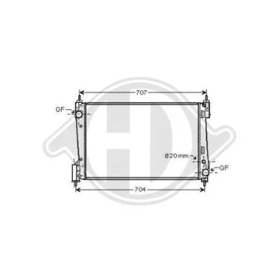 Radiator, engine cooling (DCM2672)