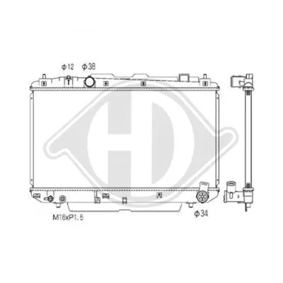 Radiator, engine cooling (DCM3265)