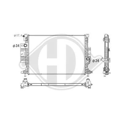 Radiator, engine cooling (DCM3910)