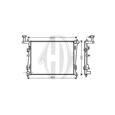 Radiator, engine cooling (DCM3789)