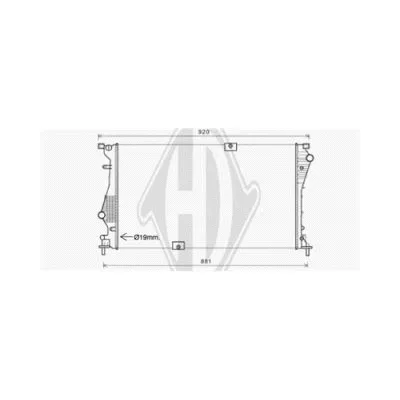 Radiator, engine cooling (DCM2970)