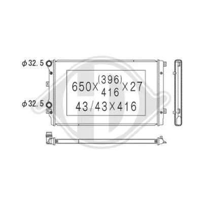 Radiator, engine cooling (DCM3441)