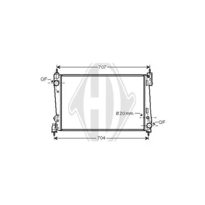 Radiator, engine cooling (DCM1981)