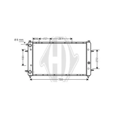 Radiator, engine cooling (DCM3410)