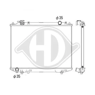 Radiator, engine cooling (DCM2277)