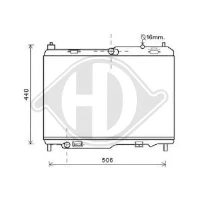 Radiator, engine cooling (DCM2099)