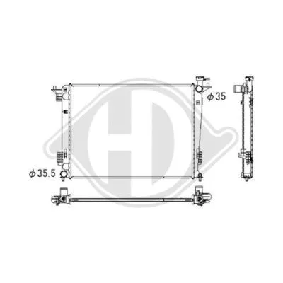 Radiator, engine cooling (DCM3817)