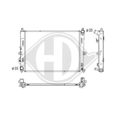 Radiator, engine cooling (DCM3917)
