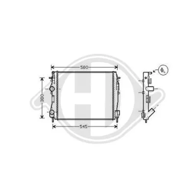 Radiator, engine cooling (DCM2925)