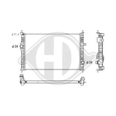 Radiator, engine cooling (DCM3940)