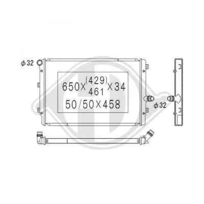 Radiator, engine cooling (DCM3443)