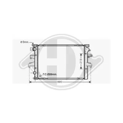 Radiator, engine cooling (DCM3449)