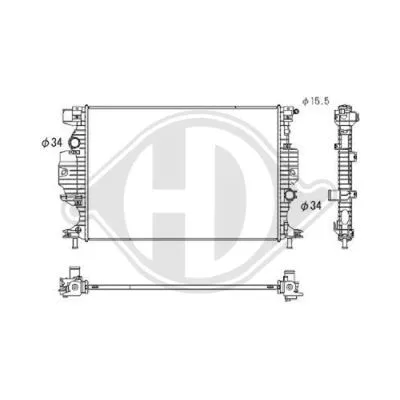 Radiator, engine cooling (DCM3942)