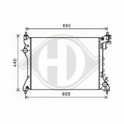 Radiator, engine cooling (DCM1360)