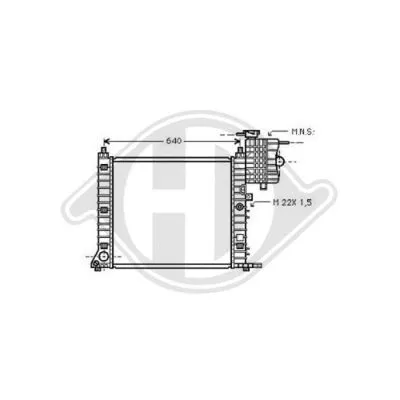 Radiator, engine cooling (DCM2368)
