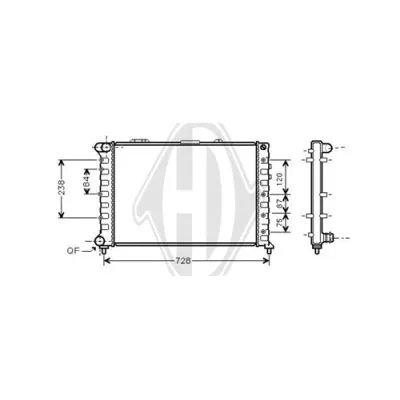 Radiator, engine cooling (DCM1353)