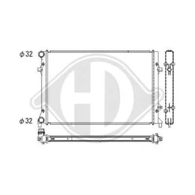 Radiator, engine cooling (DCM3447)