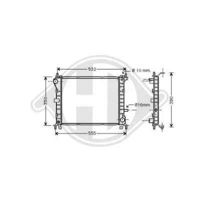 Radiator, engine cooling (DCM2063)