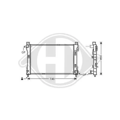 Radiator, engine cooling (DCM2388)