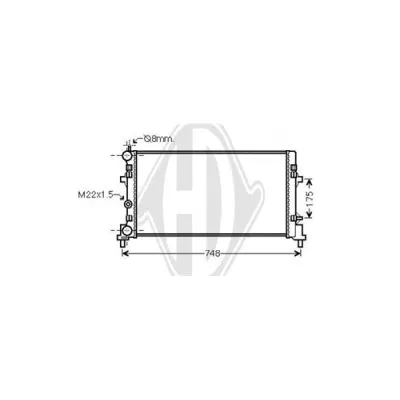 Radiator, engine cooling (DCM3913)