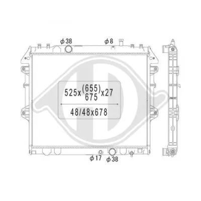Radiator, engine cooling (DCM3296)