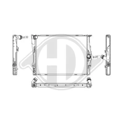 Radiator, engine cooling (DCM1572)