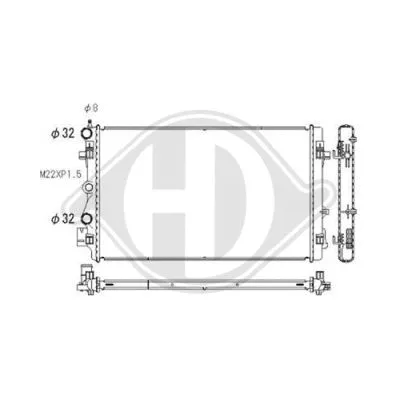 Radiator, engine cooling (DCM3569)