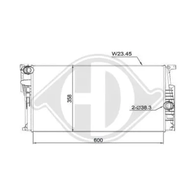 Radiator, engine cooling (DCM1604)