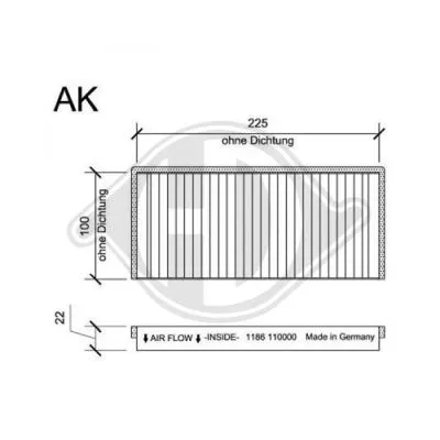Filter, cabin air (DCI1186S)
