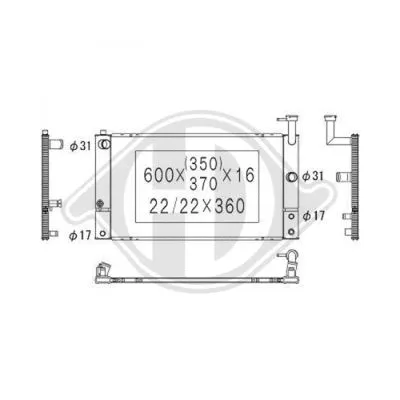Radiator, engine cooling (DCM3322)