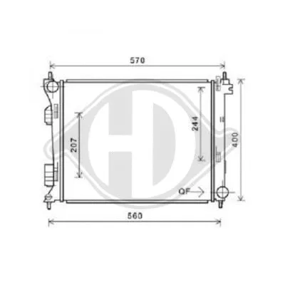 Radiator, engine cooling (DCM3715)