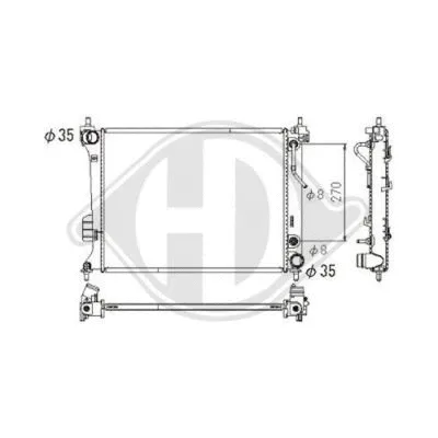 Radiator, engine cooling (DCM3744)