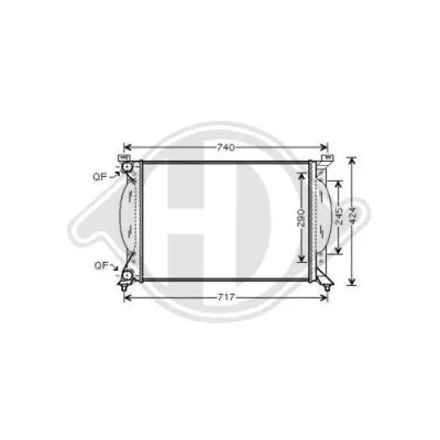 Radiator, engine cooling (DCM1466)