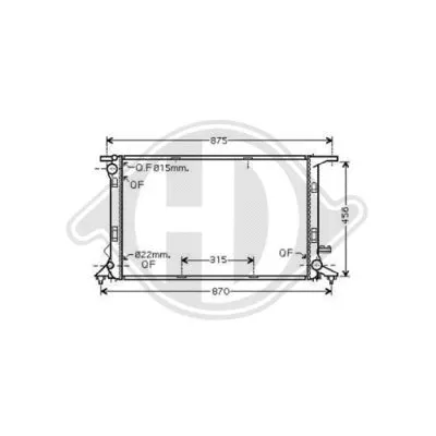 Radiator, engine cooling (DCM1489)