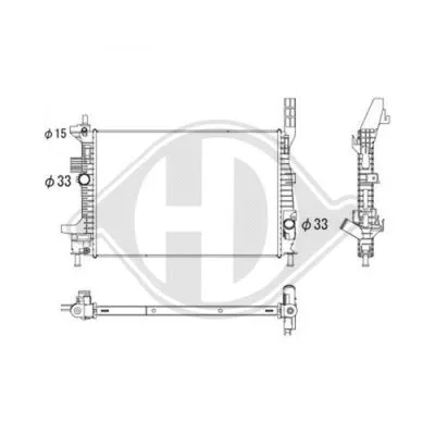 Radiator, engine cooling (DCM3866)
