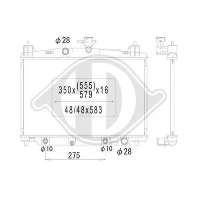 Radiator, engine cooling (DCM2266)