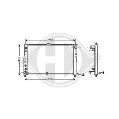 Radiator, engine cooling (8658006)