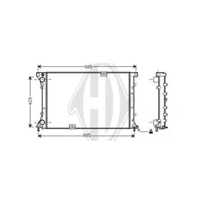 Radiator, engine cooling (DCM2927)
